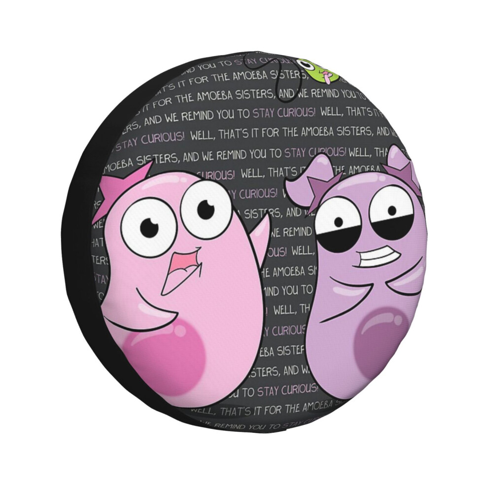 (Amoeba Sisters Catchphrase_6734) Spare Tire Cover For Rv Trailer, Waterproof Wheel Covers Protectors Camper Fit For Jeep Wrangler Rv Suv Van Truck Tr 6931076068189