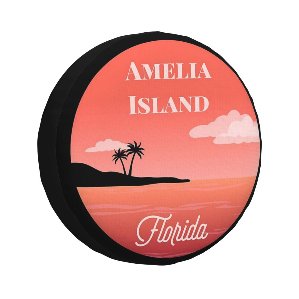 (Amelia Island, Florida_5915) Spare Tire Cover for RV Trailer, Waterproof Wheel Covers Protectors Camper Fit for Jeep Wrangler Rv SUV Van Truck Travel-image-OPC-PGN759J-NEW