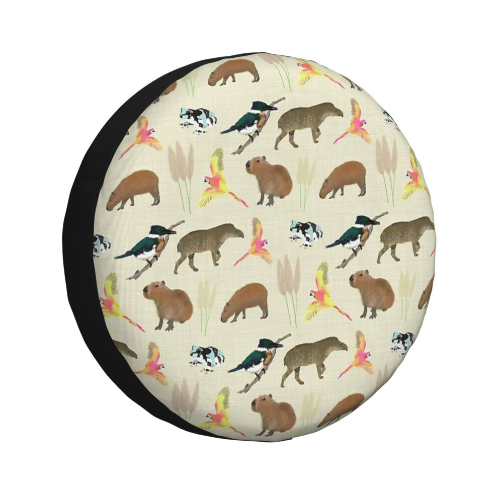 (Amazing Animals Of The Amazon _6926) Spare Tire Cover For Rv Trailer, Waterproof Wheel Covers Protectors Camper Fit For Jeep Wrangler Rv Suv Van Truc 6931076068387