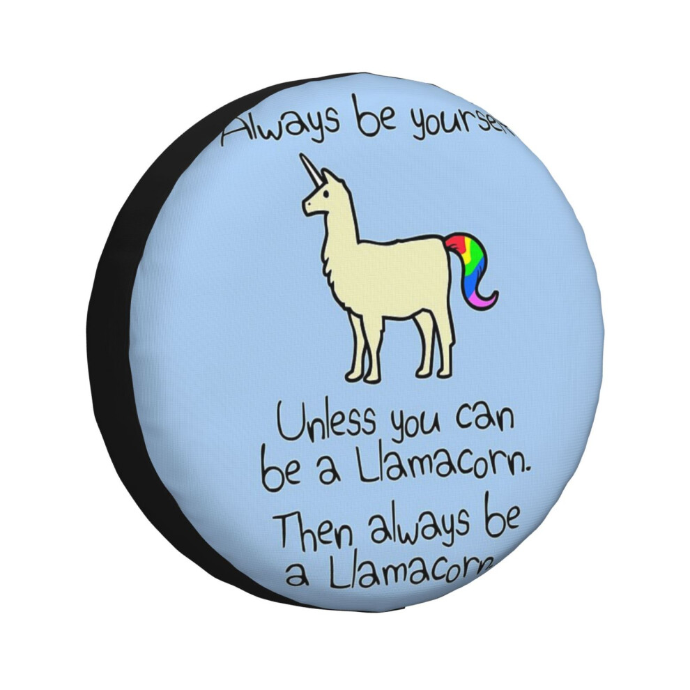 (Always Be Yourself, Unless You Can Be A Llamacorn_93) Spare Tire Cover For Rv Trailer, Waterproof Wheel Covers Protectors Camper Fit For Jeep Wrangle 6931076068431