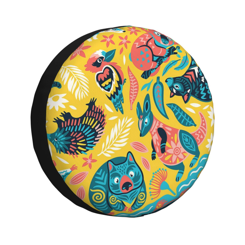 (Animals Of Australia_195) Spare Tire Cover For Rv Trailer, Waterproof Wheel Covers Protectors Camper Fit For Jeep Wrangler Rv Suv Van Truck Travel Ve 6931076067540