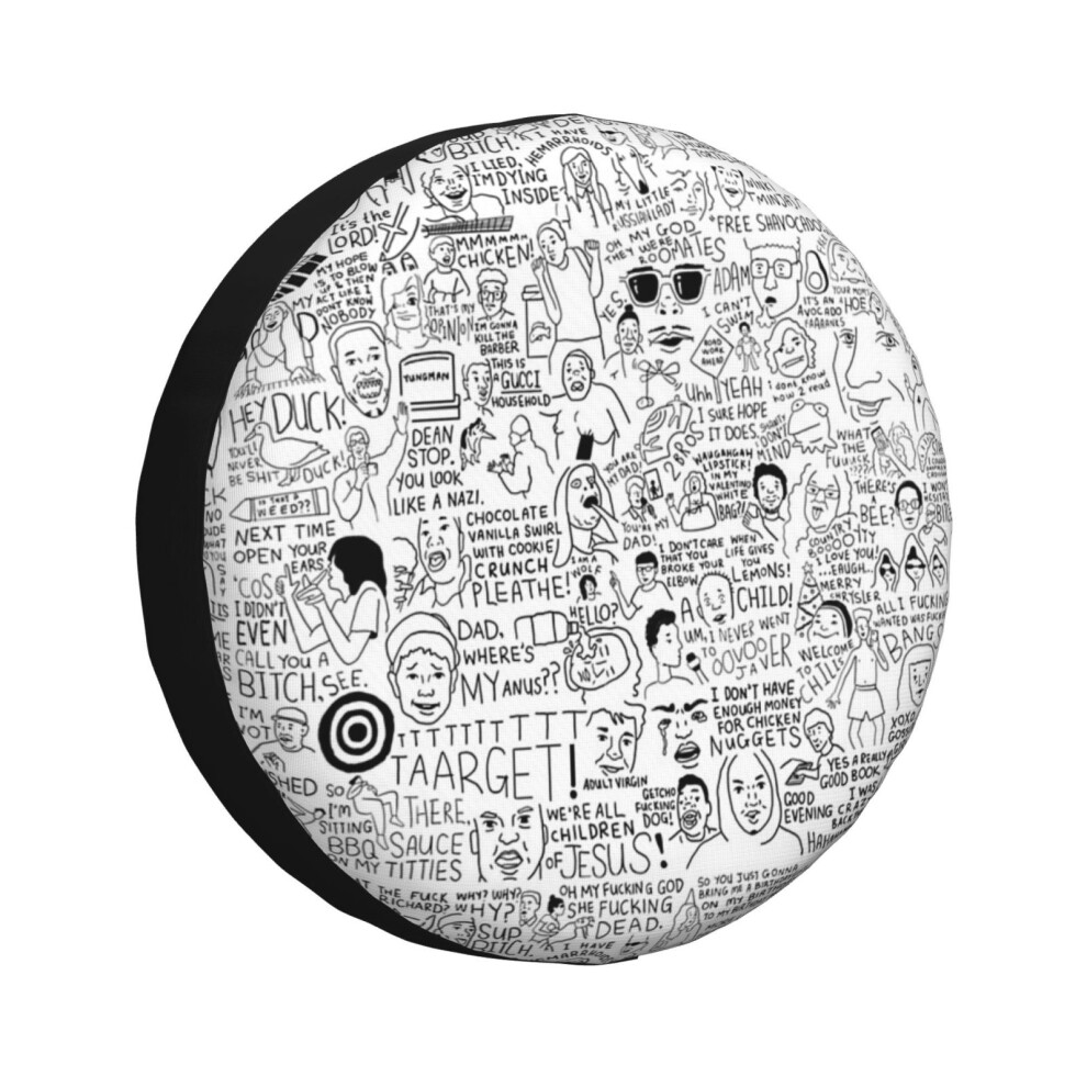 (An Ultimate Vine Compilation But Instead Of A Video Its Just Terribly Drawn _4811) Spare Tire Cover For Rv Trailer, Waterproof Wheel Covers Protector 6931076068097
