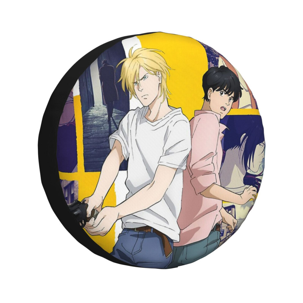 (Banana Fish Official Poster Cover Design_3908) Spare Tire Cover For Rv Trailer, Waterproof Wheel Covers Protectors Camper Fit For Jeep Wrangler Rv Su 6931076064181