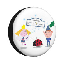 (Ben And Holly_2386) Spare Tire Cover for RV Trailer, Waterproof Wheel Covers Protectors Camper Fit for Jeep Wrangler Rv SUV Van Truck Travel Vehicle / 14 15 16 17 Inch
