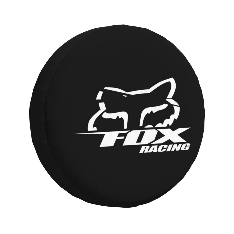 Bearlad (Best Of Fox Racing White_2303) Spare Tire Cover For Rv Trailer, Waterproof Wheel Covers Protectors Camper Fit For Jeep Wrangler Rv Suv Van Truc Black
