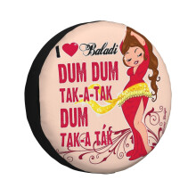 (Bellydancer - Baladi_833) Spare Tire Cover for RV Trailer, Waterproof Wheel Covers Protectors Camper Fit for Jeep Wrangler Rv SUV Van Truck Travel Vehicle / 14 15 16 17 Inch