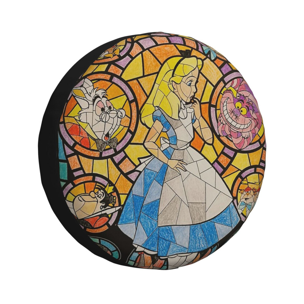 (Alice Vitrail_3053) Spare Tire Cover For Rv Trailer, Waterproof Wheel Covers Protectors Camper Fit For Jeep Wrangler Rv Suv Van Truck Travel Vehicle 6931076068929