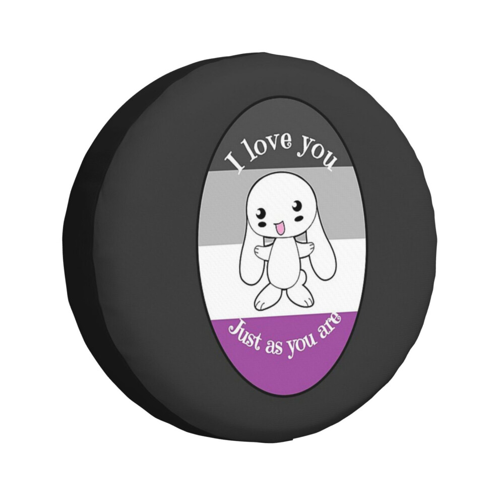 (Asexual Kawaii Pride Flag_1801) Spare Tire Cover For Rv Trailer, Waterproof Wheel Covers Protectors Camper Fit For Jeep Wrangler Rv Suv Van Truck Tra 6931076066116