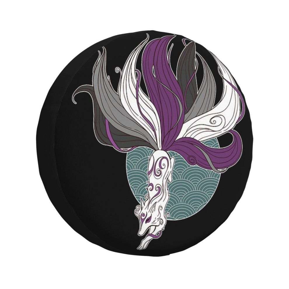 (Asexual Pride Kitsune_2089) Spare Tire Cover For Rv Trailer, Waterproof Wheel Covers Protectors Camper Fit For Jeep Wrangler Rv Suv Van Truck Travel 6931076066123