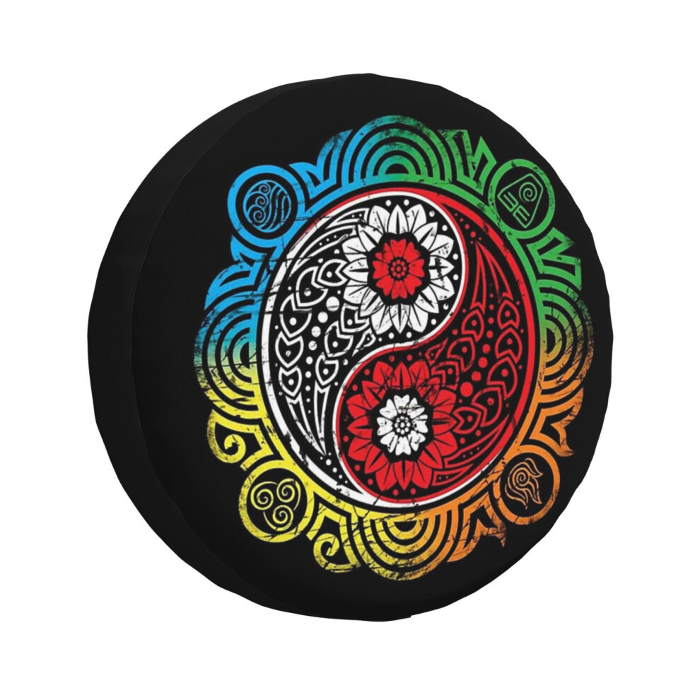 (4 Elements - Avatar - Yin Yang_3928) Spare Tire Cover For Rv Trailer, Waterproof Wheel Covers Protectors Camper Fit For Jeep Wrangler Rv Suv Van Truc 6931076071837