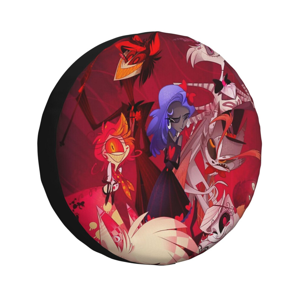 ((Original) Hazbin Hotel Cast_4513) Spare Tire Cover For Rv Trailer, Waterproof Wheel Covers Protectors Camper Fit For Jeep Wrangler Rv Suv Van Truck 6931076072032