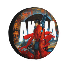(Akira (Metallic Black Asphalt Variant) Poster_1322) Spare Tire Cover for RV Trailer, Waterproof Wheel Covers Protectors Camper Fit for Jeep Wrangler Rv SUV Van Truck Travel Vehicle / 14 15 16 17 Inch