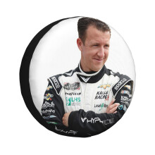 (AJ Allmendinger NASCAR_1861) Spare Tire Cover for RV Trailer, Waterproof Wheel Covers Protectors Camper Fit for Jeep Wrangler Rv SUV Van Truck Travel Vehicle / 14 15 16 17 Inch