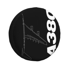 (Airbus A380_965) Spare Tire Cover for RV Trailer, Waterproof Wheel Covers Protectors Camper Fit for Jeep Wrangler Rv SUV Van Truck Travel Vehicle / 14 15 16 17 Inch