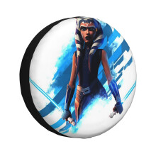 (Ahsoka Tano_1861) Spare Tire Cover for RV Trailer, Waterproof Wheel Covers Protectors Camper Fit for Jeep Wrangler Rv SUV Van Truck Travel Vehicle / 14 15 16 17 Inch