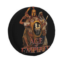 (Age Of Empires I (video Game)_193) Spare Tire Cover for RV Trailer, Waterproof Wheel Covers Protectors Camper Fit for Jeep Wrangler Rv SUV Van Truck Travel Vehicle / 14 15 16 17 Inch