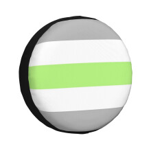 (Agender Flag_412) Spare Tire Cover for RV Trailer, Waterproof Wheel Covers Protectors Camper Fit for Jeep Wrangler Rv SUV Van Truck Travel Vehicle / 14 15 16 17 Inch