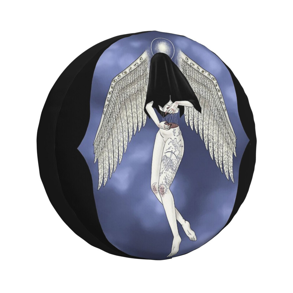 (A Fallen Seraph _6942) Spare Tire Cover For Rv Trailer, Waterproof Wheel Covers Protectors Camper Fit For Jeep Wrangler Rv Suv Van Truck Travel Vehic 6931076070885
