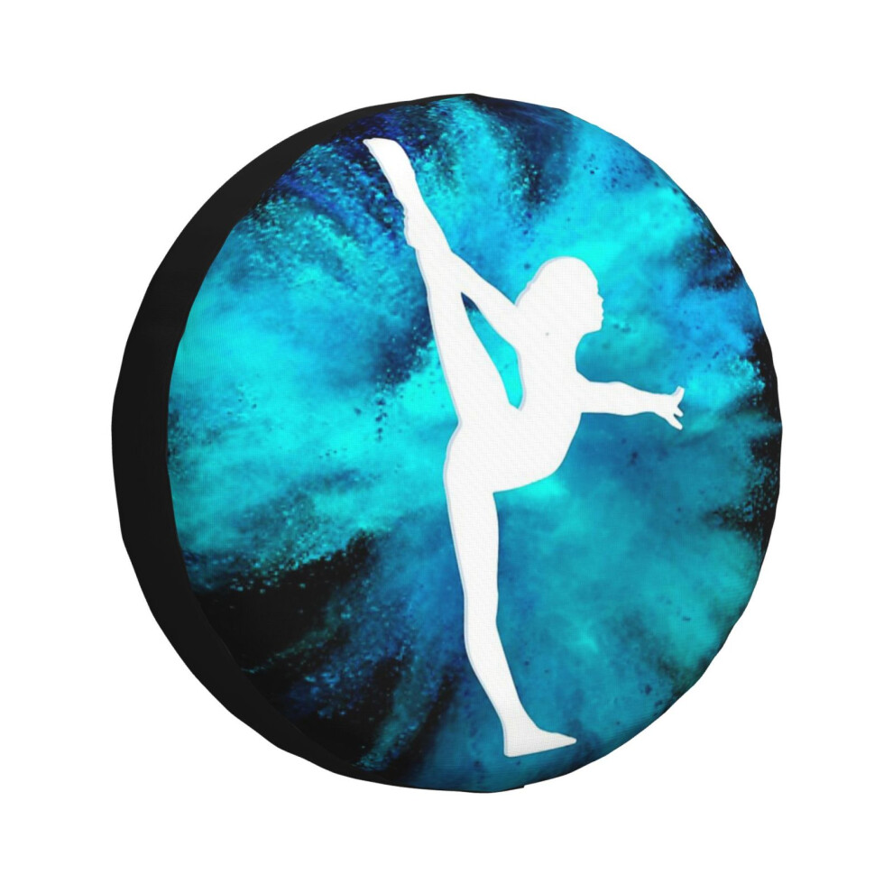 Bearlad Blue/Black (Gymnast Silhouette - Explosion (On Black) _2067) Spare Tire Cover For Rv Trailer, Waterproof Wheel Covers Protectors Camper Fit For Jeep Wrangle