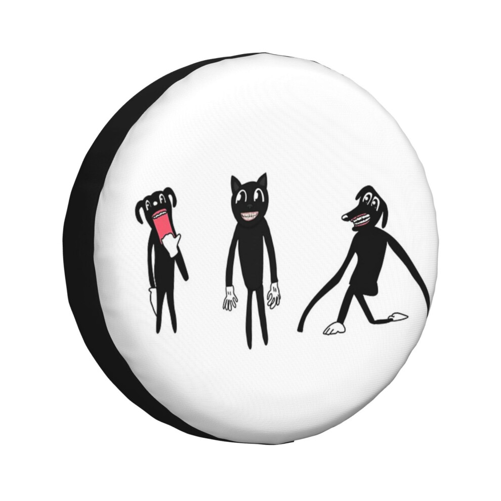 (Cartoon Cat, Cartoon Dog, Cartoon Rabbit_3547) Spare Tire Cover For Rv Trailer, Waterproof Wheel Covers Protectors Camper Fit For Jeep Wrangler Rv Su 6931076076085