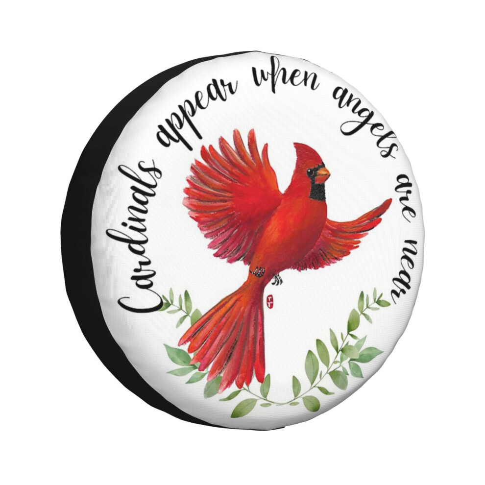 (Cardinals Appear When Angels Are Near_7030) Spare Tire Cover For Rv Trailer, Waterproof Wheel Covers Protectors Camper Fit For Jeep Wrangler Rv Suv V 6931076076313