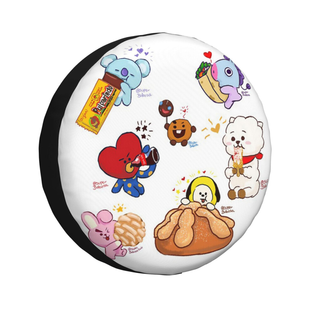 (Bt21, Bts, Kpop, Mexican_6621) Spare Tire Cover For Rv Trailer, Waterproof Wheel Covers Protectors Camper Fit For Jeep Wrangler Rv Suv Van Truck Trav 6931076077921