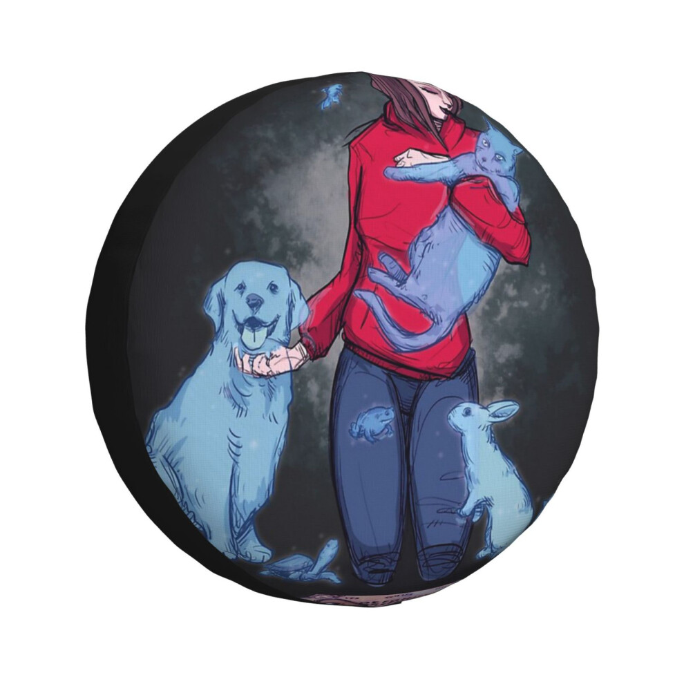 (Childhood Friends_2984) Spare Tire Cover For Rv Trailer, Waterproof Wheel Covers Protectors Camper Fit For Jeep Wrangler Rv Suv Van Truck Travel Vehi 6931076074319