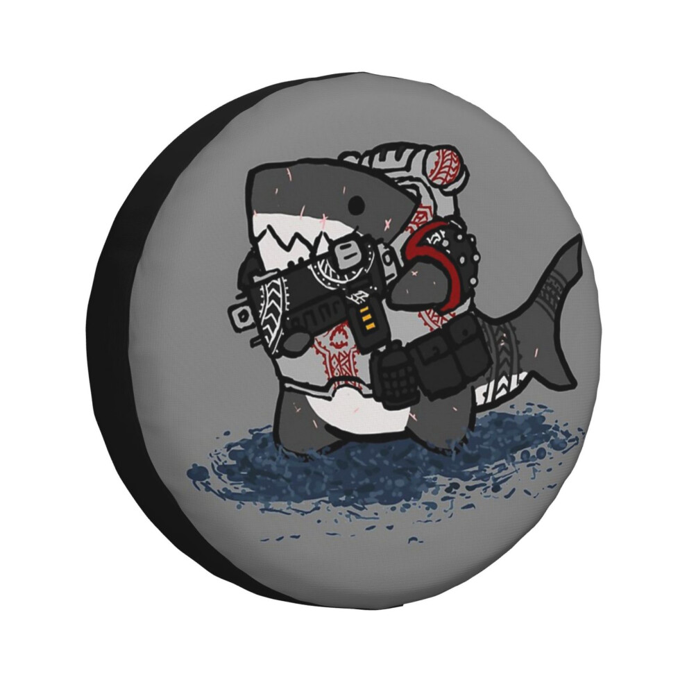 (Chibi Carcharodons Primaris_3640) Spare Tire Cover For Rv Trailer, Waterproof Wheel Covers Protectors Camper Fit For Jeep Wrangler Rv Suv Van Truck T 6931076074524