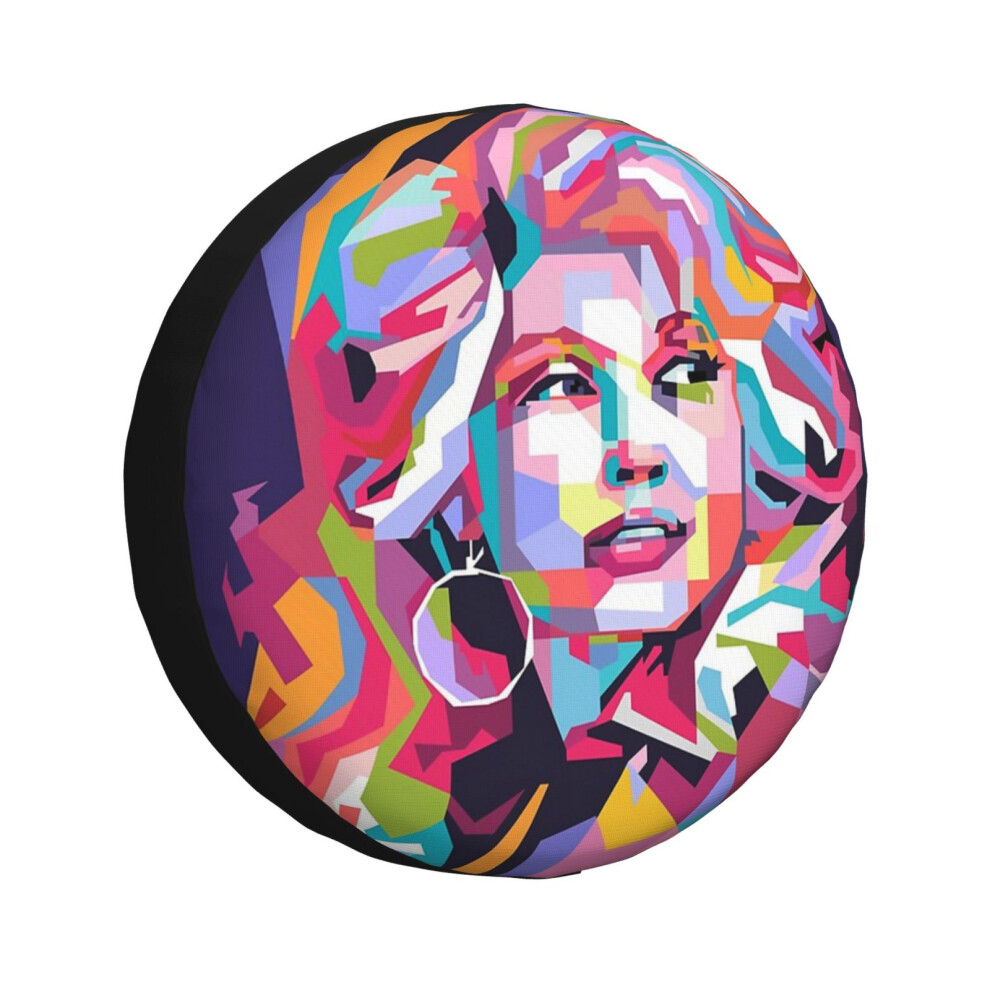 (Abstract Dolly Parton In Wpap_2647) Spare Tire Cover For Rv Trailer, Waterproof Wheel Covers Protectors Camper Fit For Jeep Wrangler Rv Suv Van Truck 6931076070410