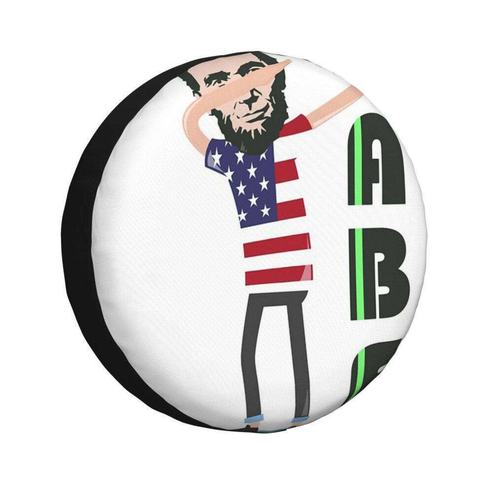 (Abe Lincoln Dabbing Cool Dab Design_4635) Spare Tire Cover For Rv Trailer, Waterproof Wheel Covers Protectors Camper Fit For Jeep Wrangler Rv Suv Van 6931076070472