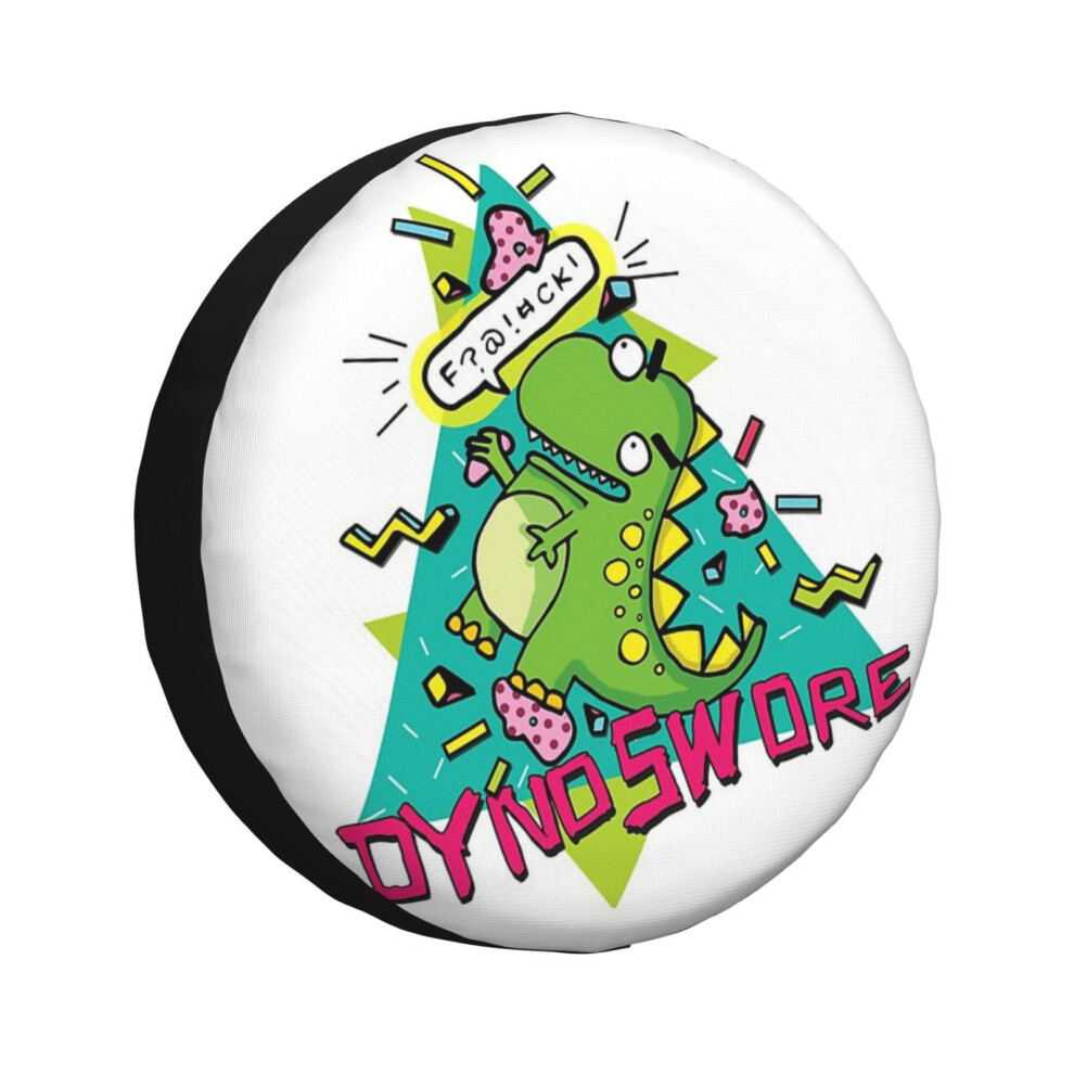 (Dyno Rock Climbing Dinosaur_3000) Spare Tire Cover For Rv Trailer, Waterproof Wheel Covers Protectors Camper Fit For Jeep Wrangler Rv Suv Van Truck T 6931076085155