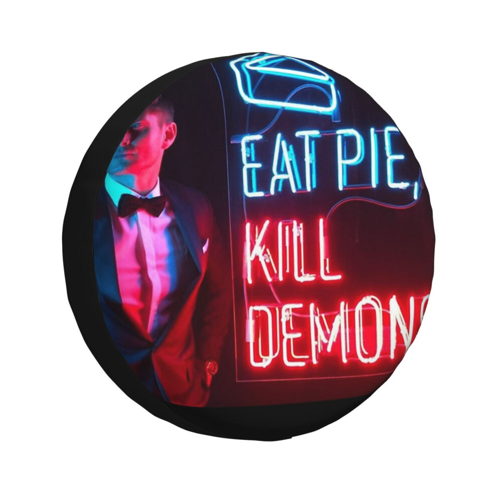 (Eat Pie, Kill Demons._5741) Spare Tire Cover For Rv Trailer, Waterproof Wheel Covers Protectors Camper Fit For Jeep Wrangler Rv Suv Van Truck Travel 6931076084998