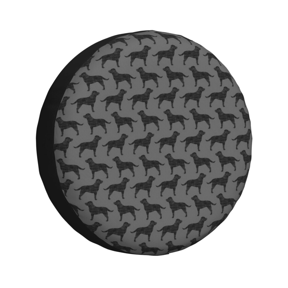 ( Labrador Retriever Silhouette(S)_2474) Spare Tire Cover For Rv Trailer, Waterproof Wheel Covers Protectors Camper Fit For Jeep Wrangler Rv Suv Black 6931076080846