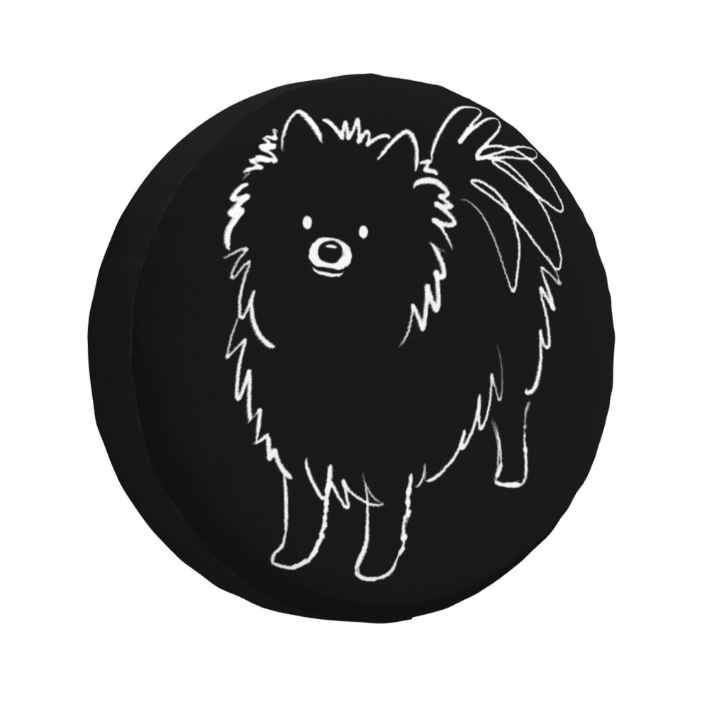 ( Pomeranian_6479) Spare Tire Cover For Rv Trailer, Waterproof Wheel Covers Protectors Camper Fit For Jeep Wrangler Rv Suv Van Truck Travel Vehic Black 6931076080679