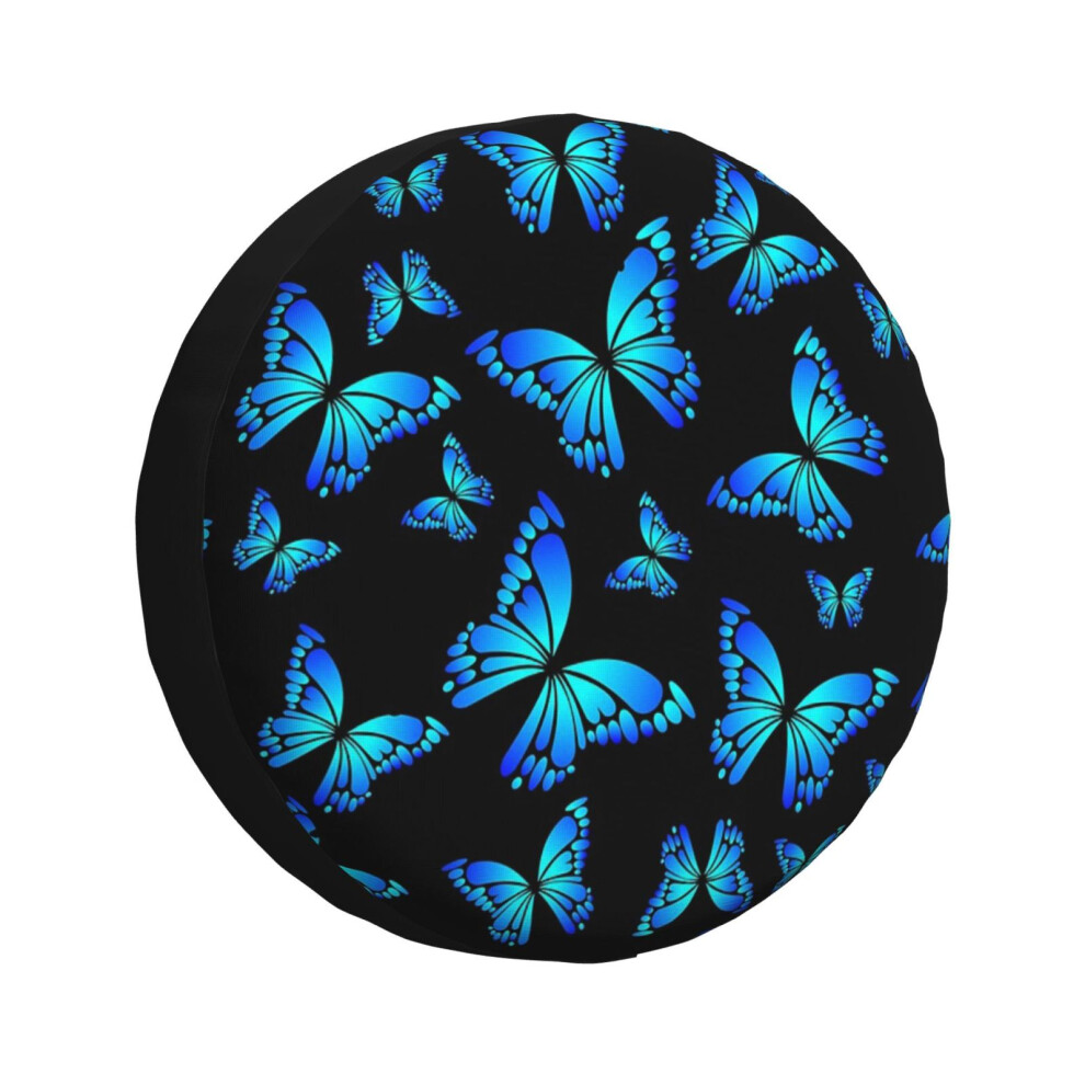 ( Butterfly Beautiful Butterfly Cute Butterfly Animal Animal Lovers Animal Tees, Gift T) Spare Tire Cover For Rv Trailer, Waterproof Whe Blue 6931076080006