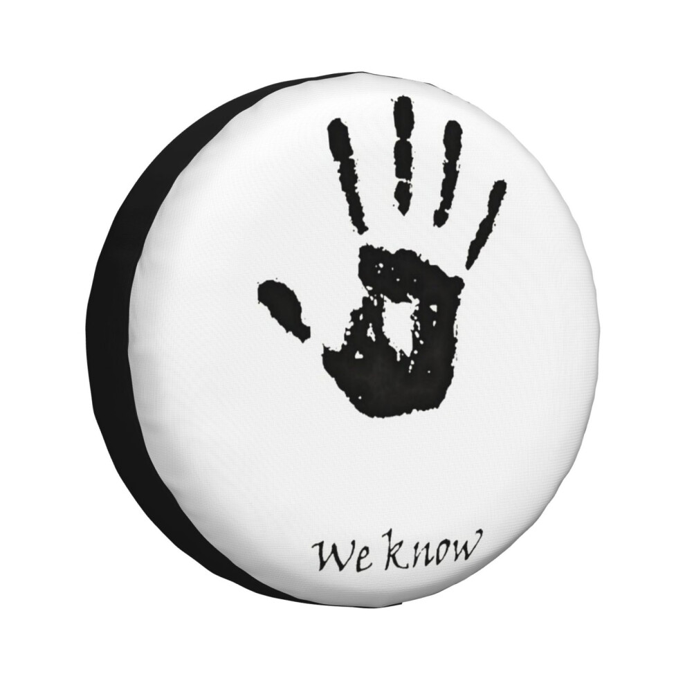 ( Brotherhood Knows.. You've Been Bad!_5765) Spare Tire Cover For Rv Trailer, Waterproof Wheel Covers Protectors Camper Fit For Jeep Wrangler Rv S Dark 6931076089061