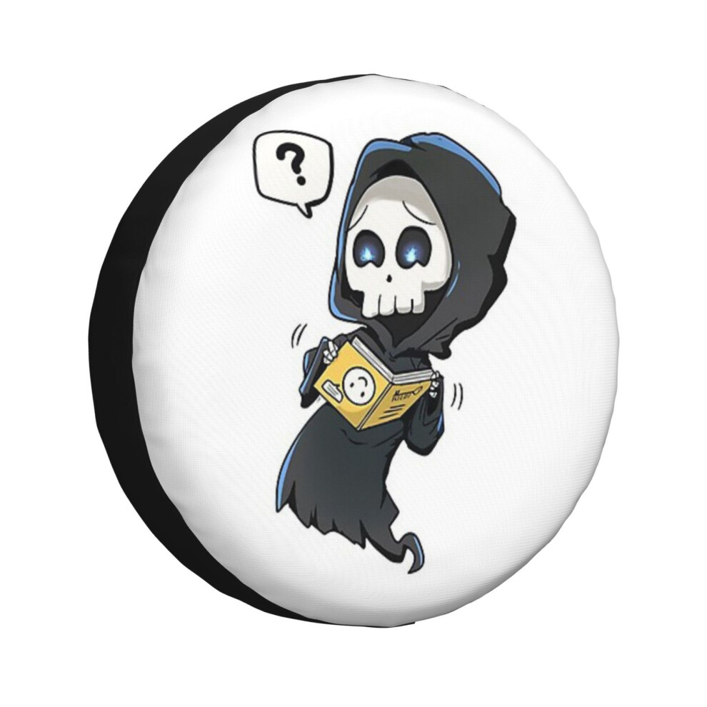 (Death Can't Read_923) Spare Tire Cover For Rv Trailer, Waterproof Wheel Covers Protectors Camper Fit For Jeep Wrangler Rv Suv Van Truck Travel Vehicl 6931076088521