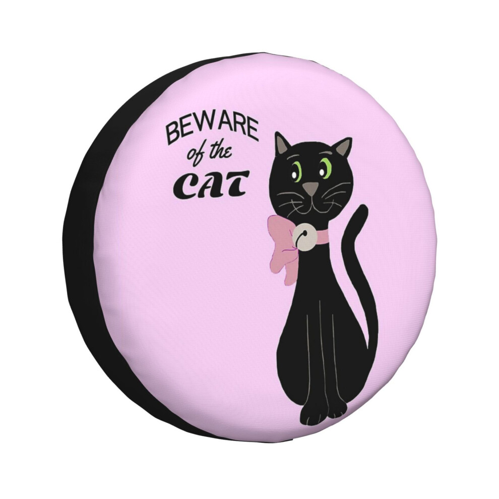 (Beware Of The Cat_4916) Spare Tire Cover For Rv Trailer, Waterproof Wheel Covers Protectors Camper Fit For Jeep Wrangler Rv Suv Van Truck Travel Vehi 6931076082024