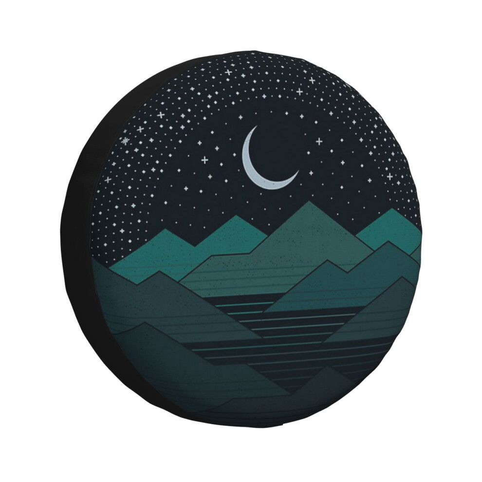 (Between The Mountains And The Stars_301) Spare Tire Cover For Rv Trailer, Waterproof Wheel Covers Protectors Camper Fit For Jeep Wrangler Rv Suv Van 6931076082048