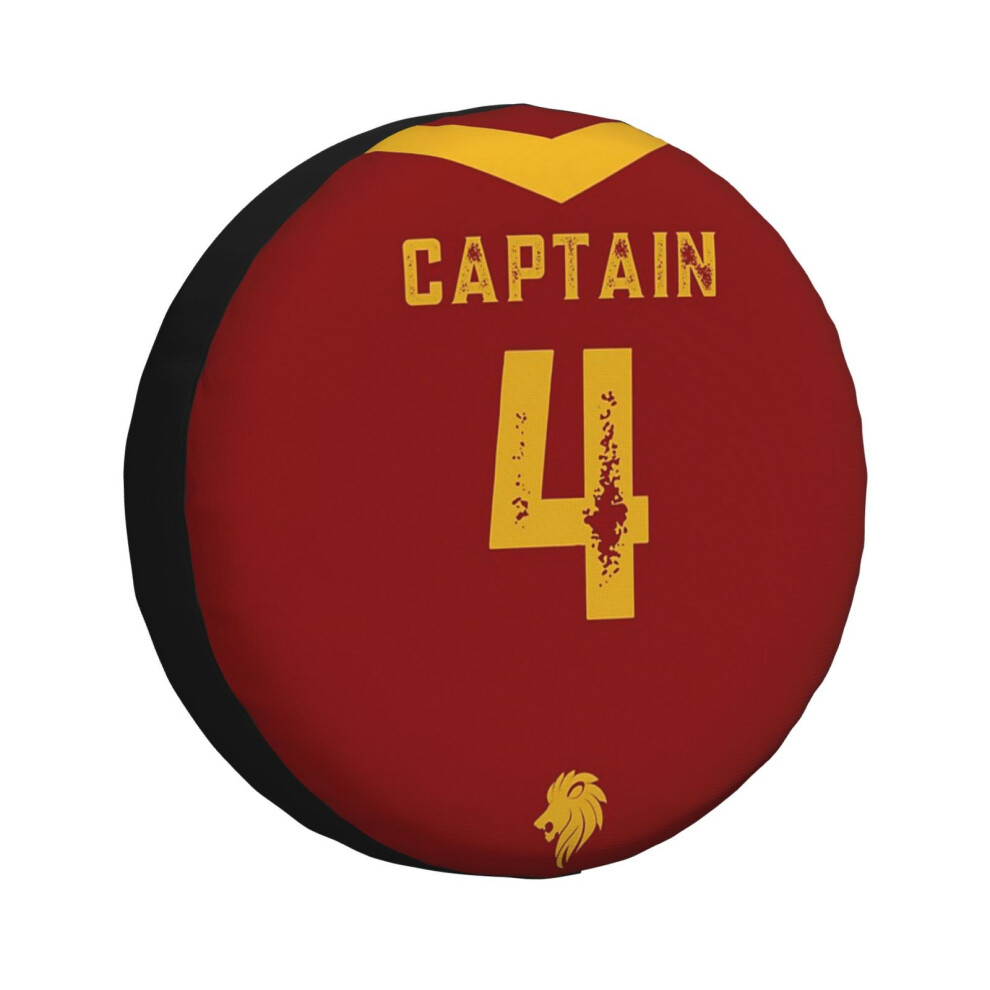 (Captain And Jersey_6240) Spare Tire Cover For Rv Trailer, Waterproof Wheel Covers Protectors Camper Fit For Jeep Wrangler Rv Suv Van Truck Red/Golden 6931076076481