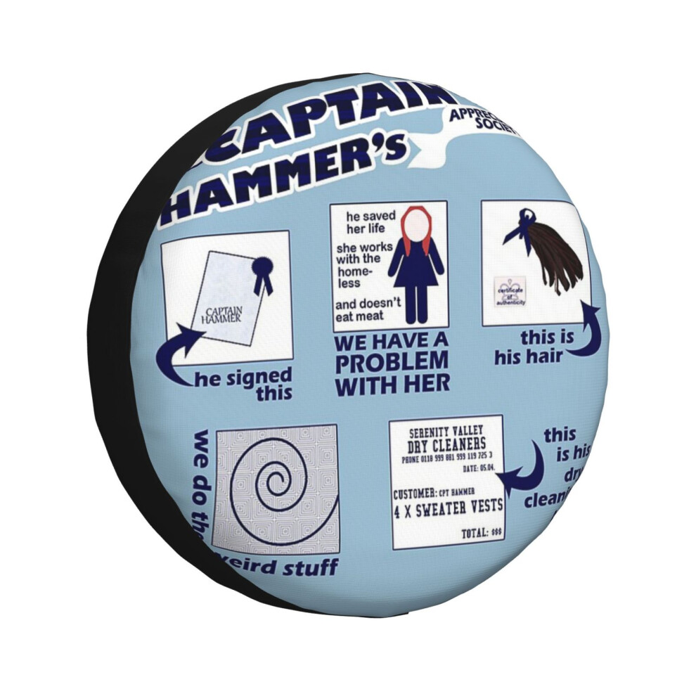 (Captain Hammer's Appreciation Society_3940) Spare Tire Cover For Rv Trailer, Waterproof Wheel Covers Protectors Camper Fit For Jeep Wrangler Rv Suv V 6931076076535