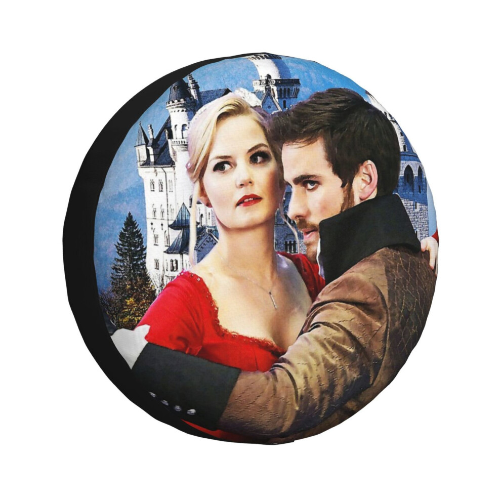 (Captain Swan Fairy Tale Watercolor Design 1_884) Spare Tire Cover For Rv Trailer, Waterproof Wheel Covers Protectors Camper Fit For Jeep Wrangler Rv 6931076076467