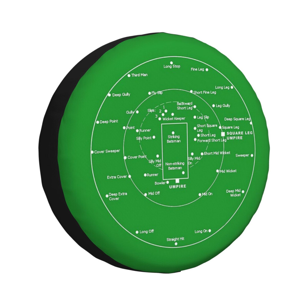 (Cricket Pitch Positions- Fielding Positions Diagram_489) Spare Tire Cover For Rv Trailer, Waterproof Wheel Covers Protectors Camper Fit For Jeep Wran 6931076091057