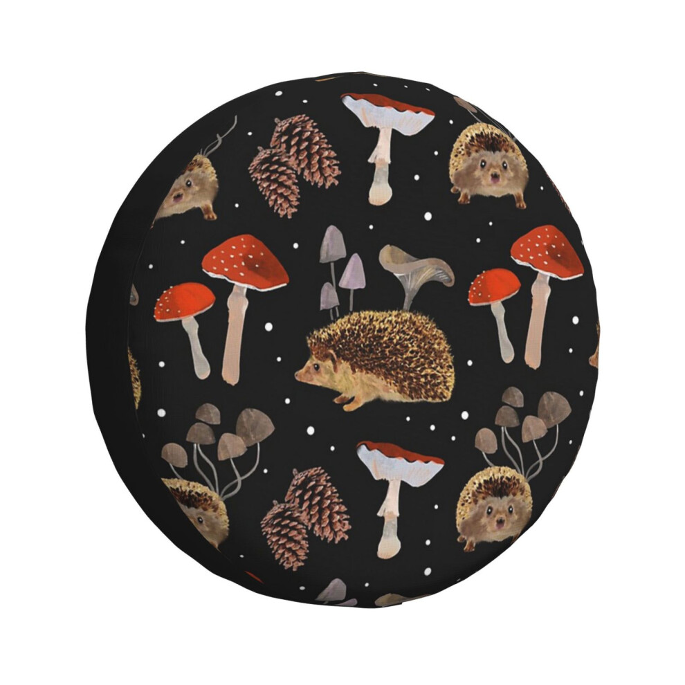 (Hedgehogs And Mushrooms_7334) Spare Tire Cover For Rv Trailer, Waterproof Wheel Covers Protectors Camper Fit For Jeep Wrangler Rv Suv Van Truck Trave 6931076092580