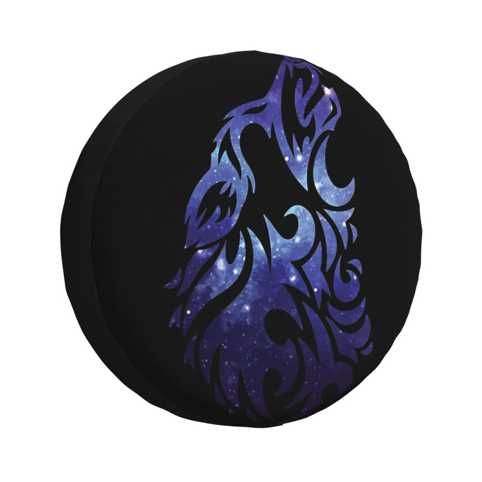 (Cool Howling Wolf Shirt Design_1208) Spare Tire Cover For Rv Trailer, Waterproof Wheel Covers Protectors Camper Fit For Jeep Wrangler Rv Suv Van Truc 6931076091910