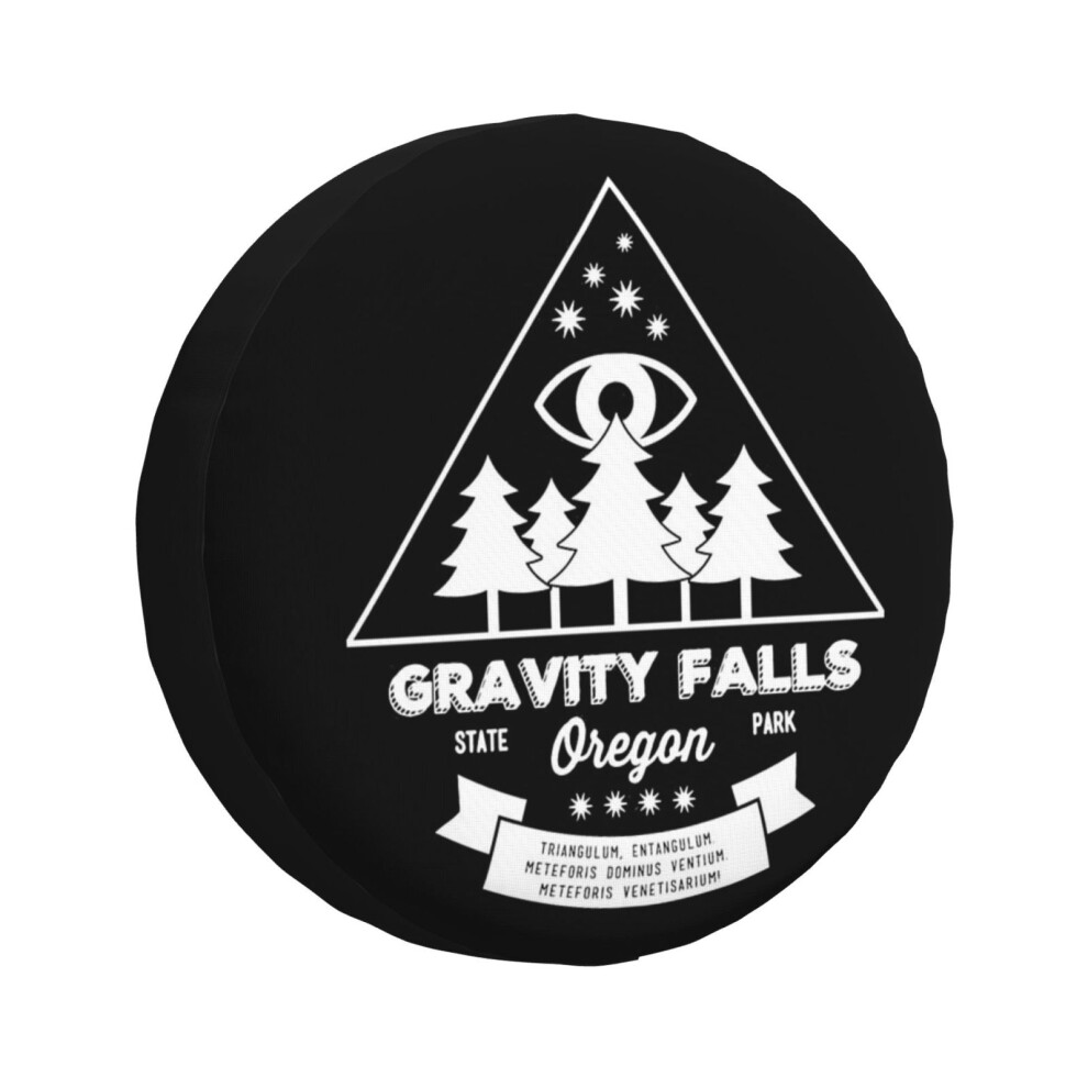 (Gravity Falls, Visit Gravity Falls_7616) Spare Tire Cover For Rv Trailer, Waterproof Wheel Covers Protectors Camper Fit For Jeep Wrangler Rv Suv Van 6931076095505
