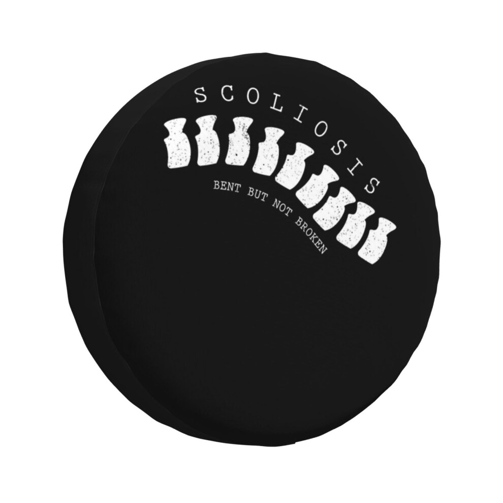 (Cool Bent Not Broken Scoliosis Awareness Survivor_501) Spare Tire Cover For Rv Trailer, Waterproof Wheel Covers Protectors Camper Fit For Jeep Wrangl 6931076091965