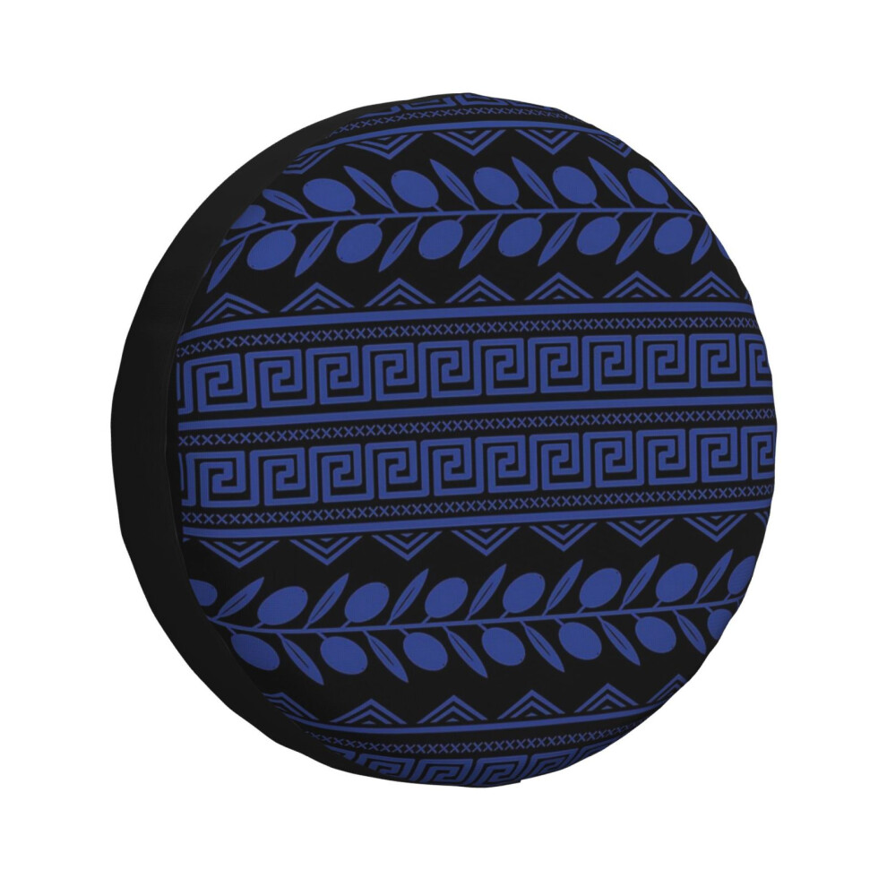 (Greek Key And Olive Branches Stamatia Collection_1874) Spare Tire Cover For Rv Trailer, Waterproof Wheel Covers Protectors Camper Fit For Jeep Wrangl 6931076095260