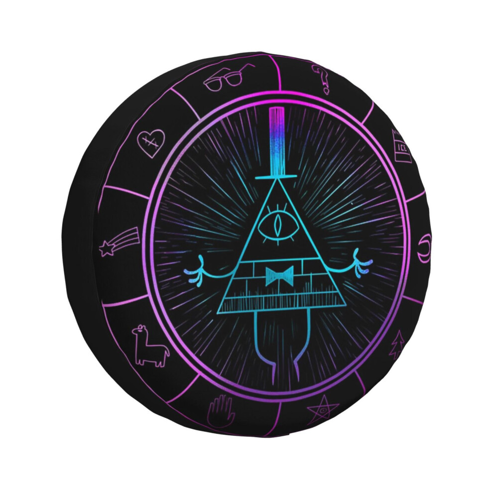 (Gravity Falls_405) Spare Tire Cover For Rv Trailer, Waterproof Wheel Covers Protectors Camper Fit For Jeep Wrangler Rv Suv Van Truck Travel Vehicle / 6931076095499