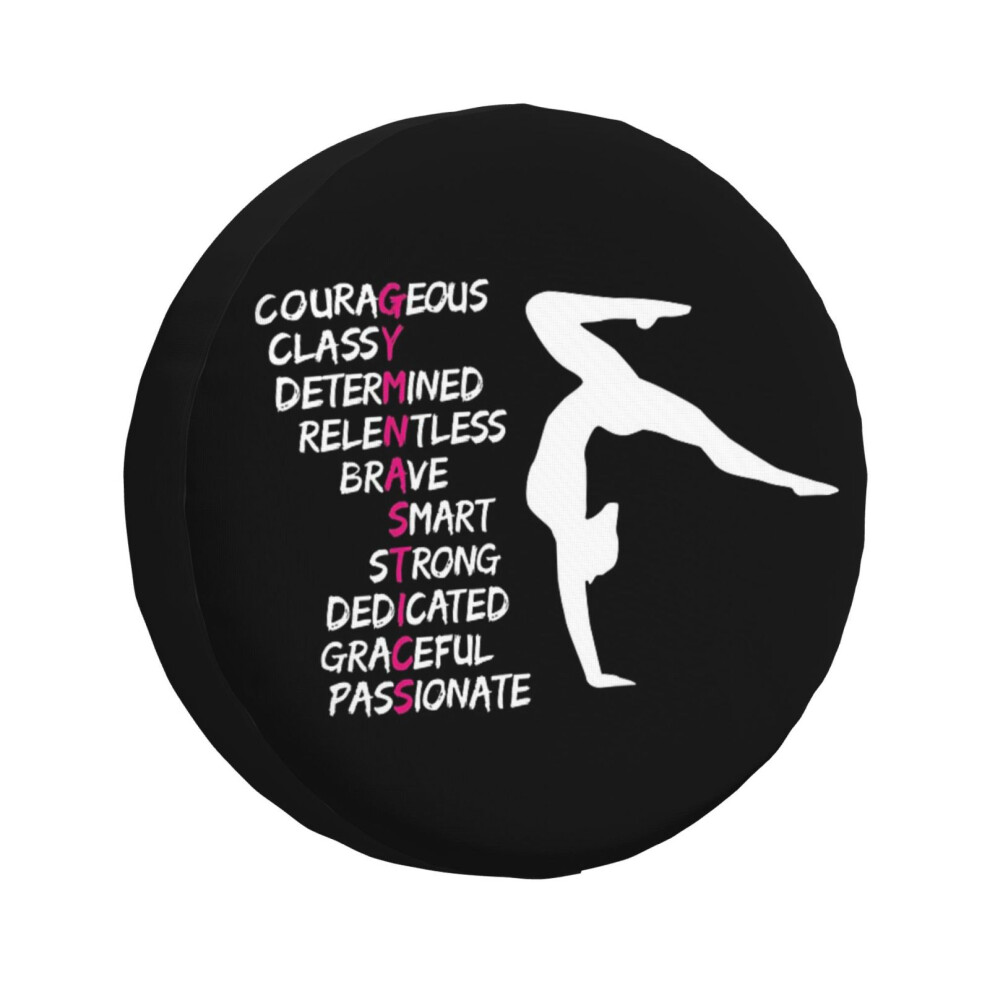 (Gymnastics, Gymnast And Motivational Text_1486) Spare Tire Cover For Rv Trailer, Waterproof Wheel Covers Protectors Camper Fit For Jeep Wrangler Rv S 6931076094362